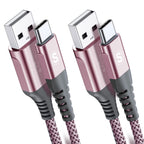 2-Pack 1M USB C Cable 3.1A Fast Car Charger Cable Compatible for iPhone 17 air 16 15 Plus Pro Max, Samsung Flip/Fold 7 6 5 4 3 S26 S25 S24 S10 S20 S21 S22 S23 A16/15/14/13/12 A35/A34 A56/55/54, Pixel