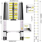 Telescopic Ladder, 3.2M Stainless Steel Loft Ladder, Ladders Extendable