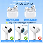 Inesore 4 Pairs Replacement Ear Tips for AirPods Pro 2nd/1st (White)
