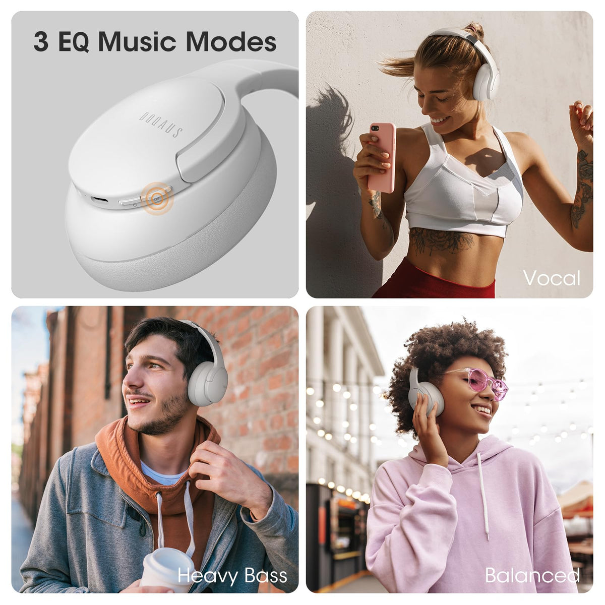 DOQAUS Bluetooth Headphones Over Ear, Headphones Wireless with 90H Playtime