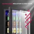 Icyglee 126 Can Mini Fridge, 3.2 Cu.Ft Beverage Refrigerator, Drink Cooler