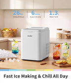 Comfee 33lbs Countertop Bullet Ice Maker, Self-Cleaning, with Ice Scoop