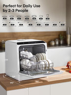 Countertop Dishwasher with Delay Start, 5+1 Wash Programs