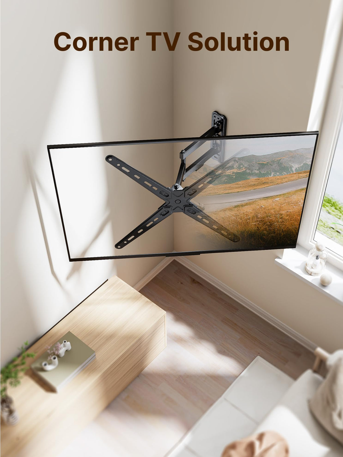 monTEK Full Motion Small TV Wall Mount for 13-43 Inch TVs up to 44 lb