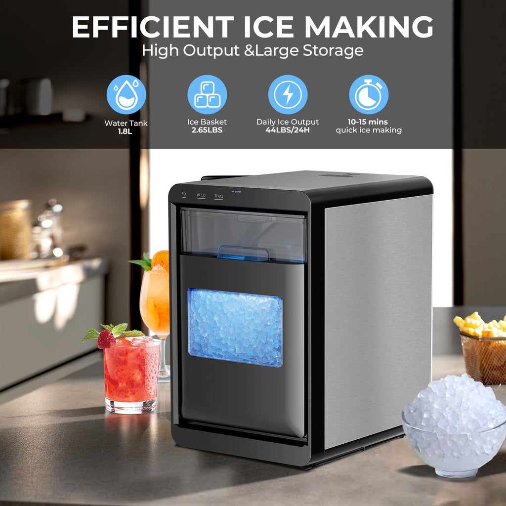 Antarctic Star Countertop Ice Maker Machine, 26Lbs/Day Fastest 6‑Min Ice