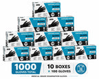 ANSIO Black Nitrile Latex Free Disposable Gloves Small, 100 Pack