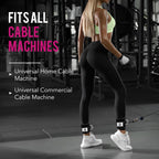 Slim Panda Ankle Straps for Cable Machines, Cable Kickback Ankle Cuffs