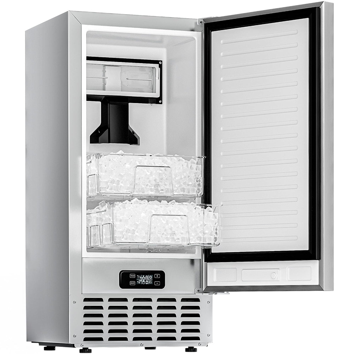 EUHOMY 15" Under Counter Ice Maker, 90lbs/24H, 24lb Bin, Gravity Drainage