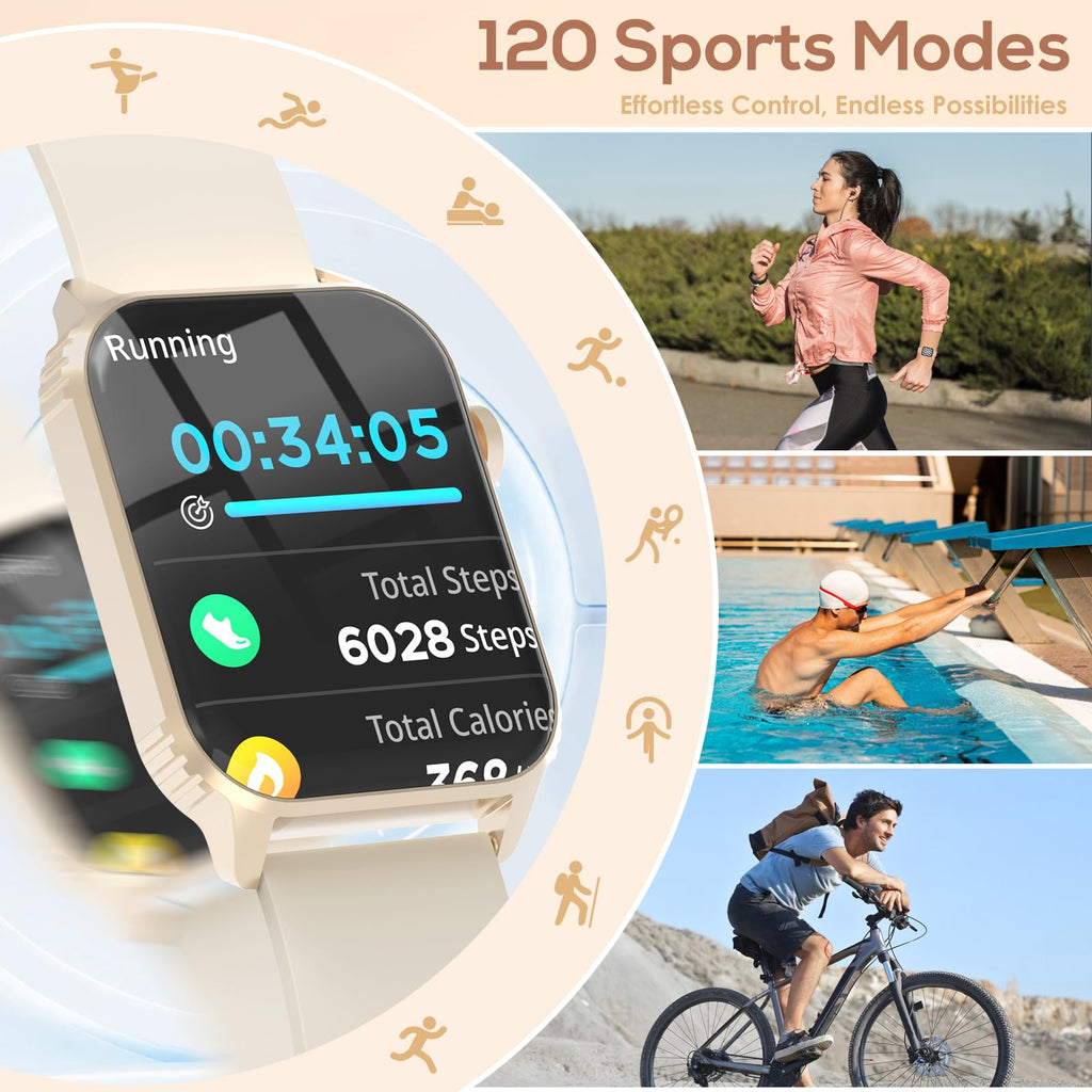 Smart Watch for Men, 120 Sports Modes Smartwatch with 1.83" HD, Alexa Built-in, Heart Rate/Sleep Monitor, IP67 Waterproof, Bluetooth Call & Music Control Fitness Watch for iPhone/Android (Black)