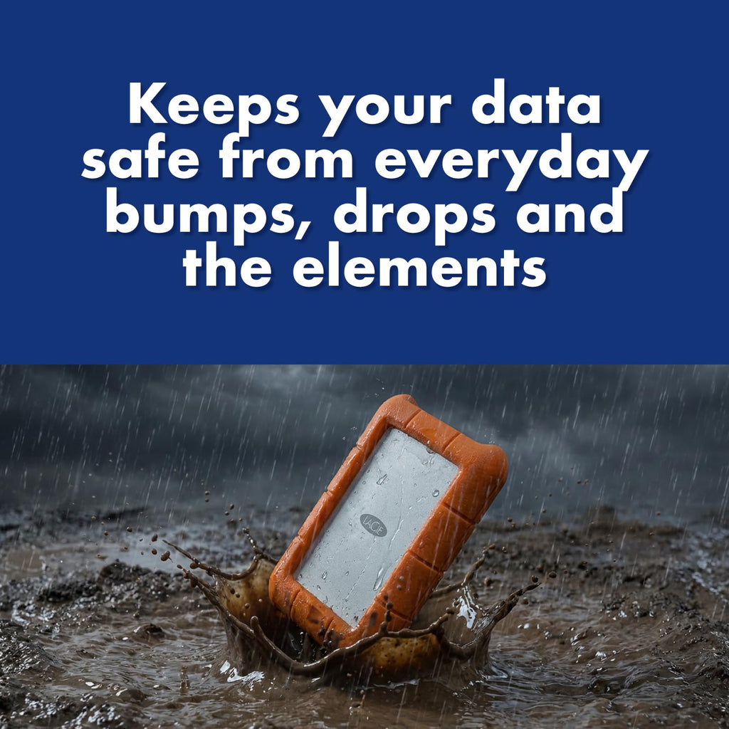 LaCie 5TB Rugged Portable Hard Drive | USB-C (STFR5000800)