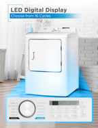 BLACK+DECKER 2.65 Cu. Ft. Portable Dryer, 8.8 lb. Capacity, BCED26, White