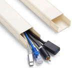 ZhiYo 43" Cord Covers for Wires on Wall, Beige Cord Hider, 0.7" W x 0.4" H