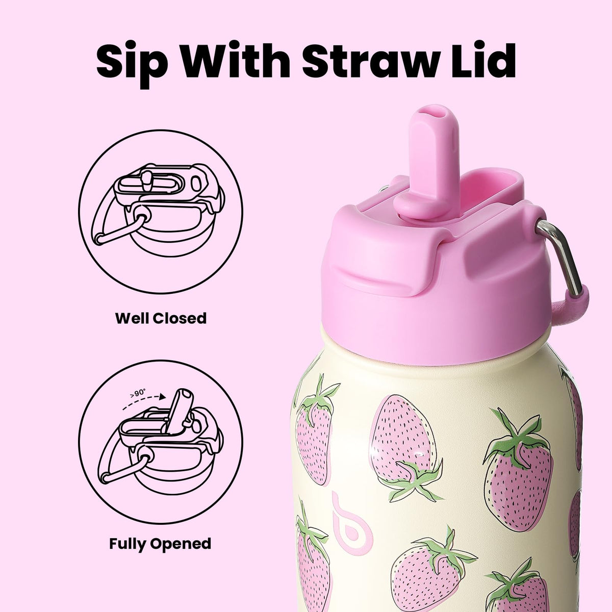 BOTTLE BOTTLE Stainless Steel Bottle with Straw and Pill Box