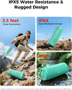 Bluetooth Speaker, 20W HD Sound, Portable Wireless, IPX5 Waterproof, Up to 24H Playtime, TWS Pairing, for Home/Party/Outdoor/Camping/Beach Essentials, Electronic Gadgets, Birthday Gift (Teal)