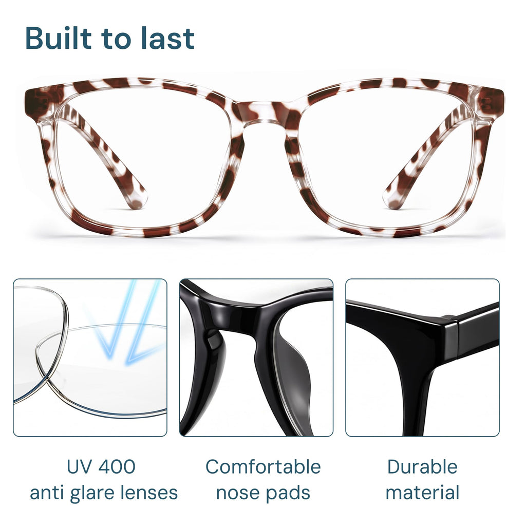 Gaoye Blue Light Blocking Glasses -Fashion Square Eyeglasses, Anti UV Ray Computer Gaming Glasses Blue Blockers for Women/Men