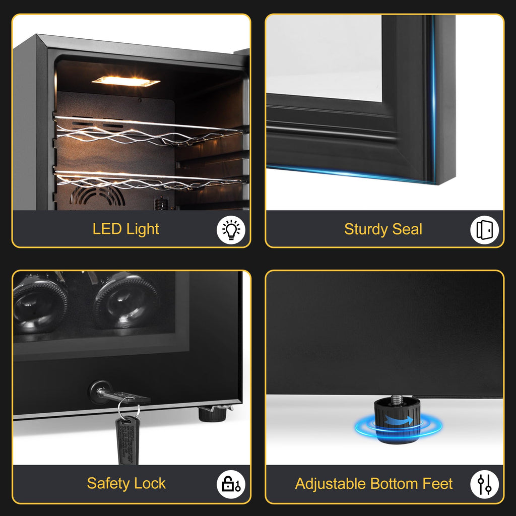 24" Dual Zone Wine and Beverage Refrigerator, Under Counter with Glass Door