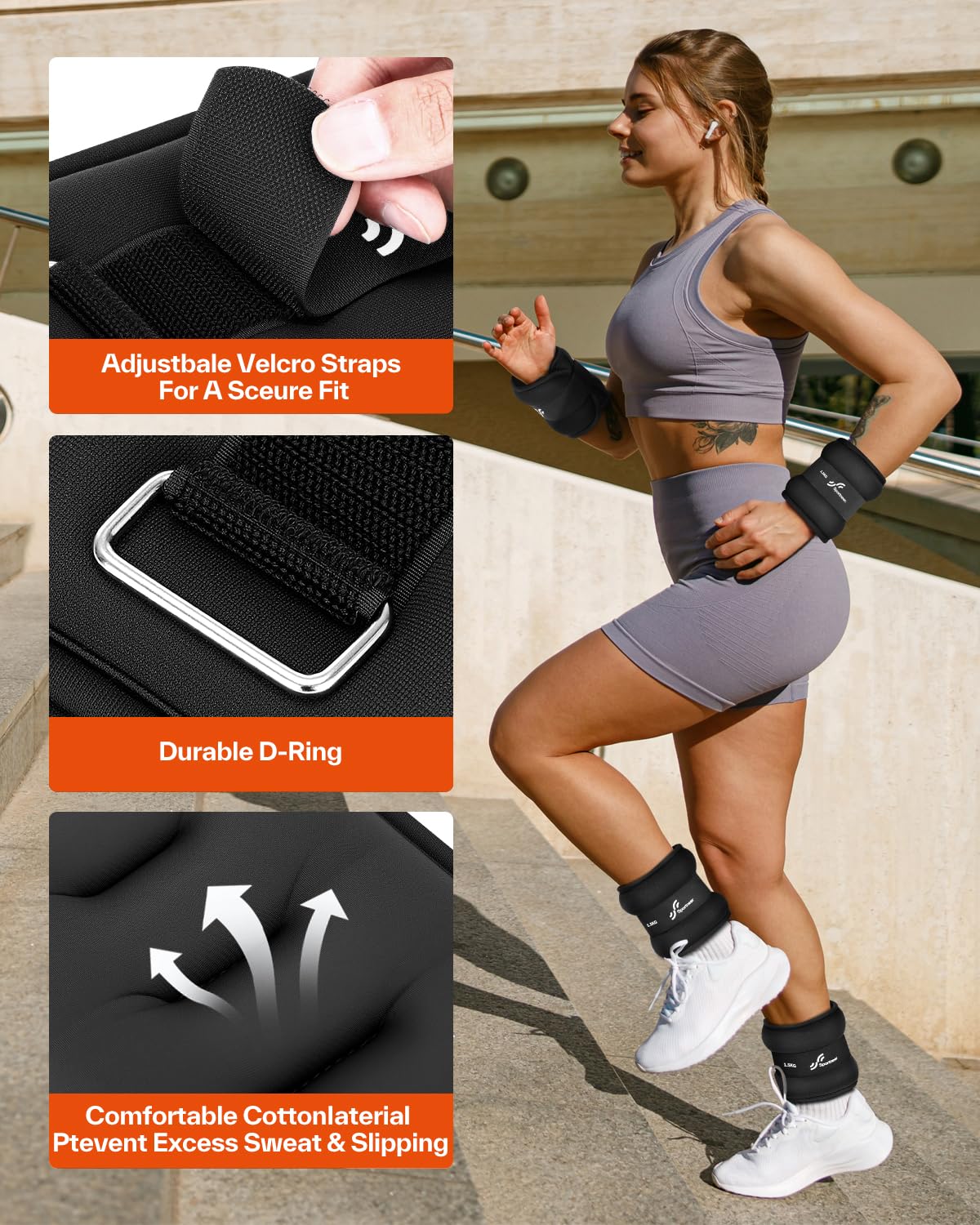 Sportneer Ankle Weights, Leg Weights Wrist Weights Straps