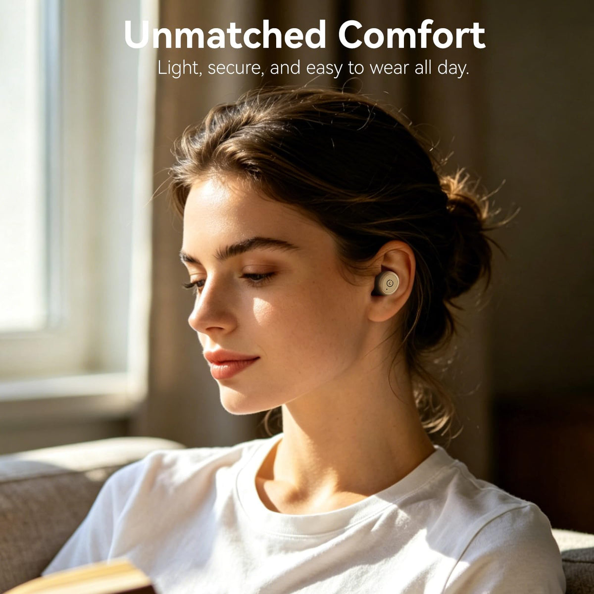 TOZO T10 Wireless Earbuds Powerful Bass Stereo Wireless Charging, APP, IPX8