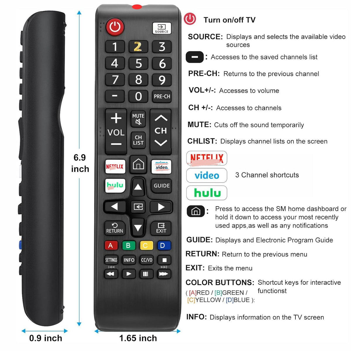 Replacement Remote for Fire TV, Amazon, Toshiba, Insignia Fire TV Remote