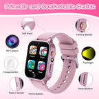 Kids Smart Watches Girls Age 5-12, 26 Games High-Resolution Touchscreen Kids Watch with Video Camera Music Player Pedometer Flashlight 12/24 hr Educational Toys Birthday Gifts for Girls Ages 6 7 8