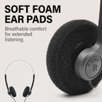 Retro Over-Ear Headphone,Vintage Feelings Underwire Headphones,Retro Lightweight Earphones,Hi-Fi Stereo Earphone Headset,Headphone,for Most Mobile Phones Playback Pevices Headphones (Black)