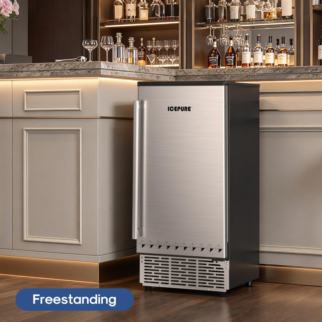 ICEPURE Nugget Ice Makers Countertop with App, Portable Ice Machine