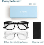 Gaoye Blue Light Blocking Glasses -Fashion Square Eyeglasses, Anti UV Ray Computer Gaming Glasses Blue Blockers for Women/Men