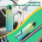 Sahara Sailor Water Bottle 1L, Leakproof Tritan Bottle with Time Marker