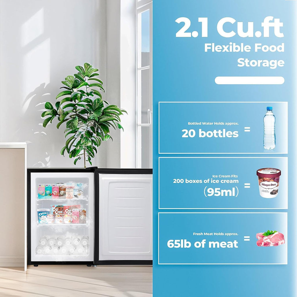 Electactic 3.2 Cu.ft Small Freezer, Mini Upright Freezer, White