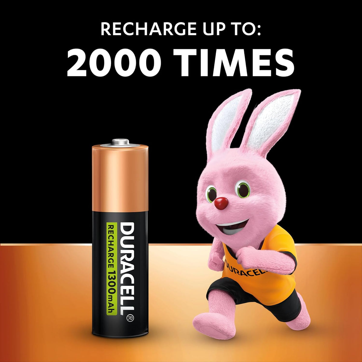 DURACELL AA Rechargeable Batteries (4 Pack) 1.2V, 1300 mAh NiMH