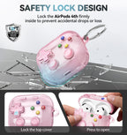for AirPods Pro 3 Case Cover 2025 with Safety Lock-Clear White