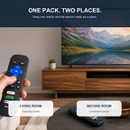 2-Pack Replacement Remote for Roku TV, Compatible with TCL, Onn, Hisense, Sharp, Philips, RCA, Insignia and Other Roku TVs, No Setup Required
