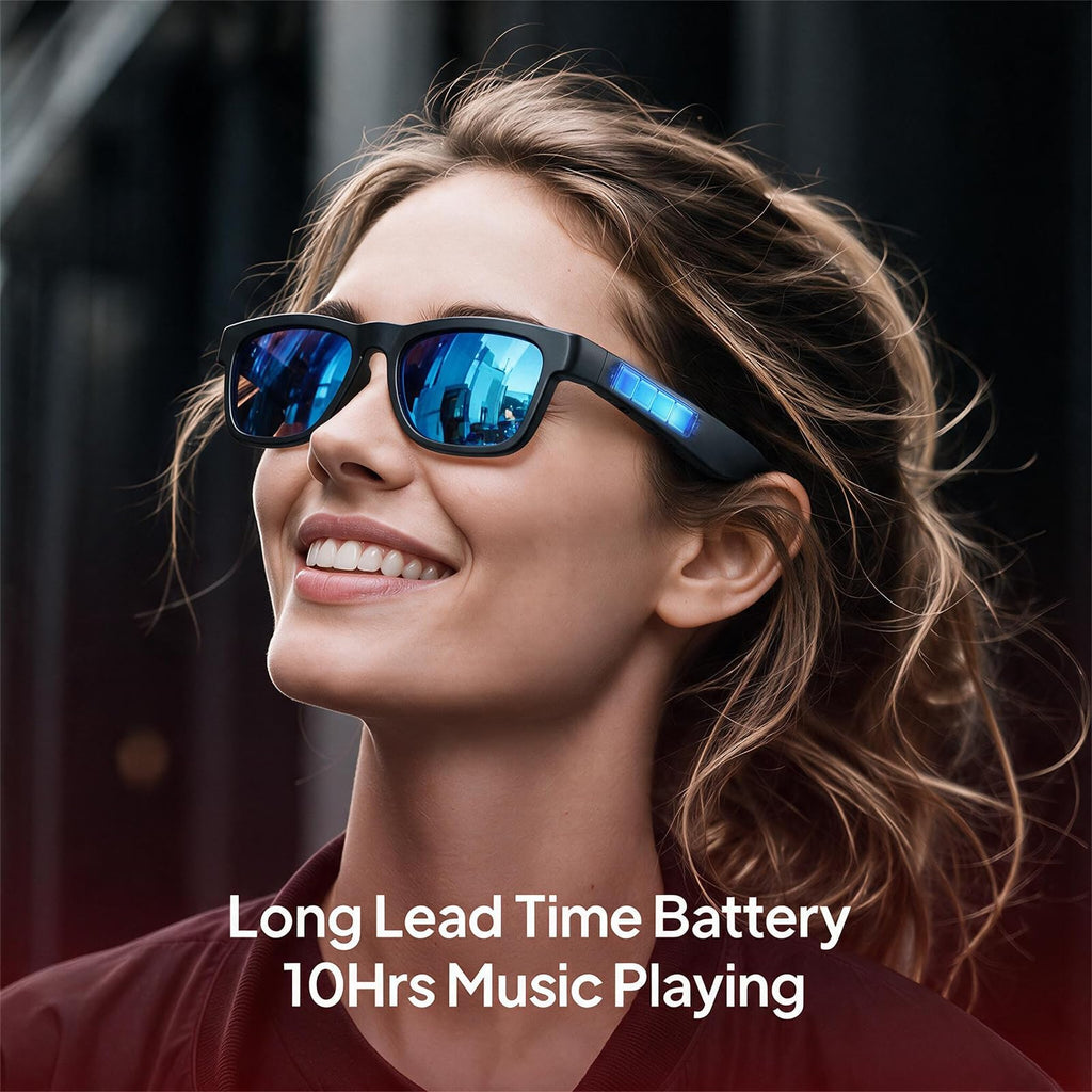 OhO Open Ear Smart Glasses, UV400 Z87.1 Lightweight Audio Bluetooth Glasses