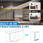 Antarctic Star 18L Mini Fridge Cooler 24Can, Beverage Refrigerator with Quiet Compressor, LED Light,Freestanding Small Fridge with Electronic Temperature Control for Home and Bar(40-61 ℉)
