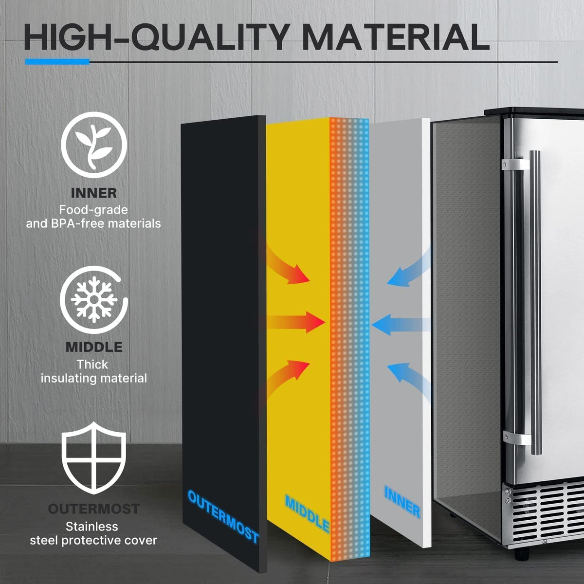 ICEPURE Nugget Ice Makers Countertop with App, Portable Ice Machine