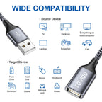 RAVIAD USB Splitter 3 Port, 1 Male to 3 Female USB 2.0 Extension Cable 1M