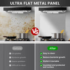 12"x29.5" Stainless Steel Backsplash - Ultra Flat & Easy to Clean, Protect Wall from Splash & Stain - Kitchen Stove Backsplash Panel for Oven & Range Hood with Pre-Drilled Holes