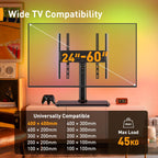 PERLEGEAR Universal Swivel TV Stand for 24-60 inch TVs up to 45kg
