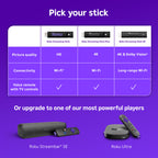 Roku Streaming Stick 4K with Voice Remote - HDR10+ & Dolby Vision