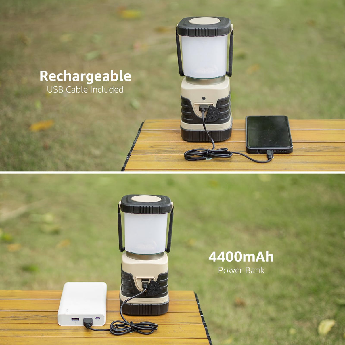 LE Camping Light Rechargeable, 1000lm Camping Lantern, Warm & Cool Light