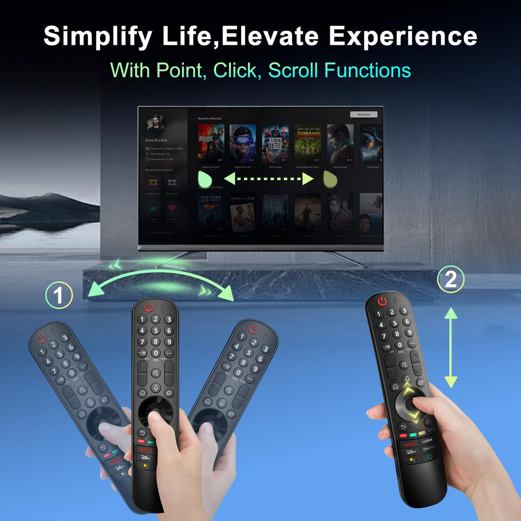 【2-Pack】 for Roku TV Remote,Replacement for TCL,ONN, Hisense Roku TVs