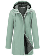 Outdoor Ventures Womens Waterproof Softshell Jacket Long Hooded Windbreaker