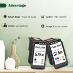 575 576 Ink Cartridges, PG-575 XL CL-576 XL Replacement for Canon 575 576 Ink Cartridges Original for PIXMA TS3550i TS3750i TS3551i TS3751i TR4750i TR4751i TR4755i TR4756i