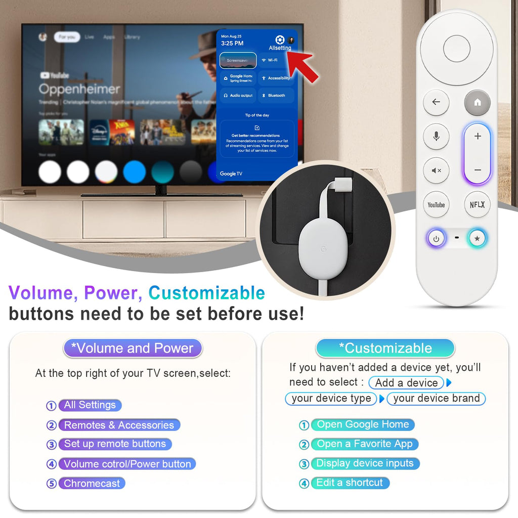Replacement for Apple-TV-4K-Remote, Remote Control for Apple TV 4K/HD