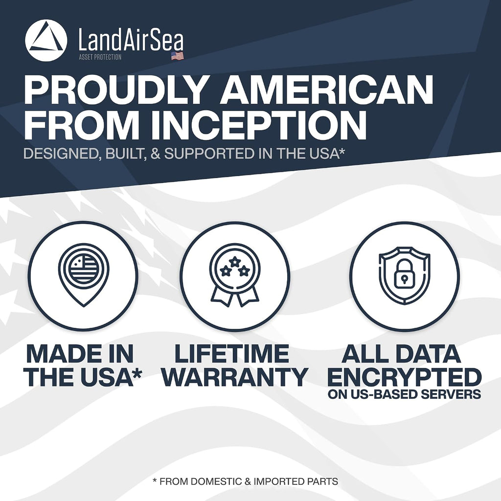 LandAirSea Overdrive GPS Tracker — Extended Life Battery, Magnetic, and Waterproof. Commercial GPS Tracker for Vehicles, Trailers, Equipment, and Assets. Real-Time Global Tracking.