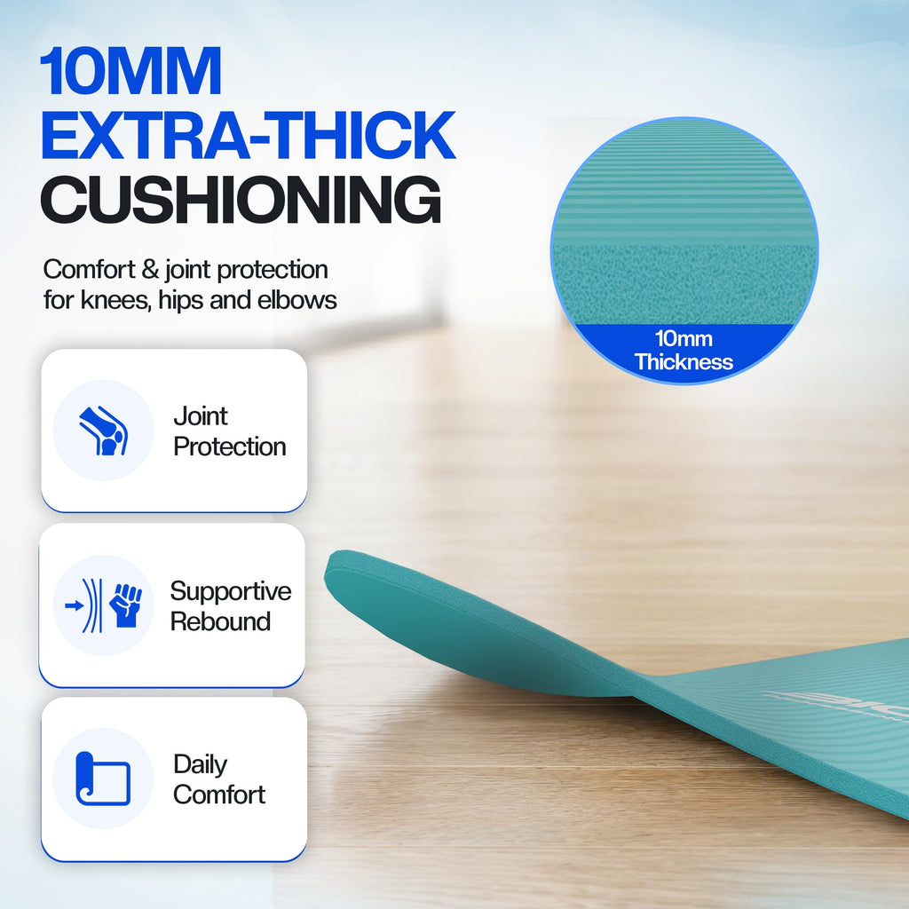 Bionix Yoga Mat For Women Men, Thick Pilates Exercise Mat, Home Gym Fitness