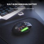 INPHIC Wireless Mouse Rechargeable, [Battery Level Visible], Silent Click USB 2.4G Cordless Mouse for Laptop PC Computer Tablets, 6 Buttons, 2400DPI 4 Adjustment Levels, Black