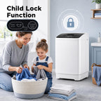 COSTWAY 8.8LBS Portable Washing Machine, Full-Automatic w/Drain Pump, White