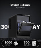 COWSAR Nugget Countertop Ice Maker, Automatic Ice Dispenser, 33 lbs/Day Chewable Pellet Ice Machine with Self-Cleaning & Measured Dispensing, Portable Ice Maker for Home, Kitchen, Office