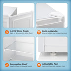 Kismile Small Freezer Upright, 3.0 Cu.ft Mini Freezer, Stainless Steel